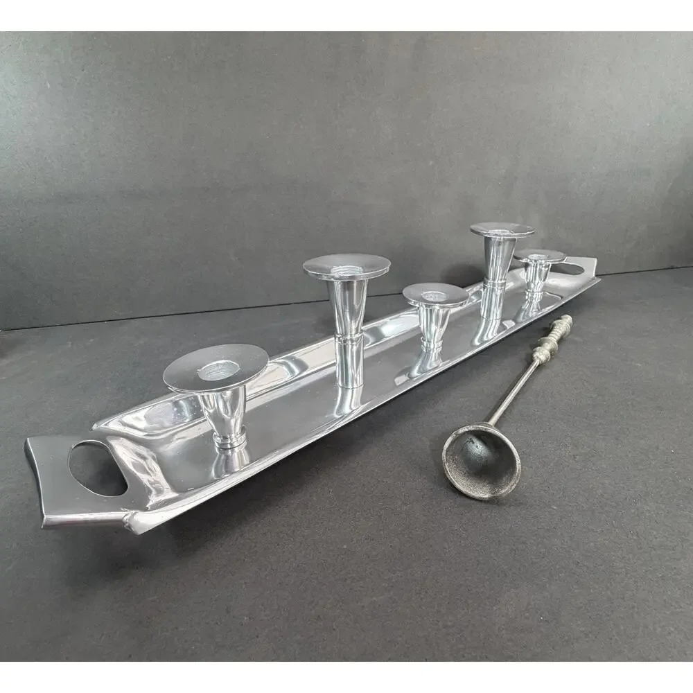 5 Candle Holder Silver-toned, made in India, Bed Bath & Beyond Centerpiece